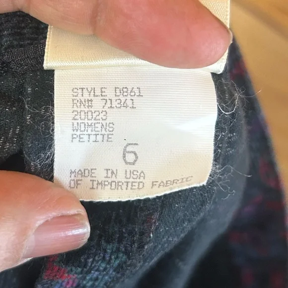 L.L. Bean Vintage Paisley Corduroy A-Line Midi Skirt Twirl Cotton Womens 6 Retro - Picture 7 of 9